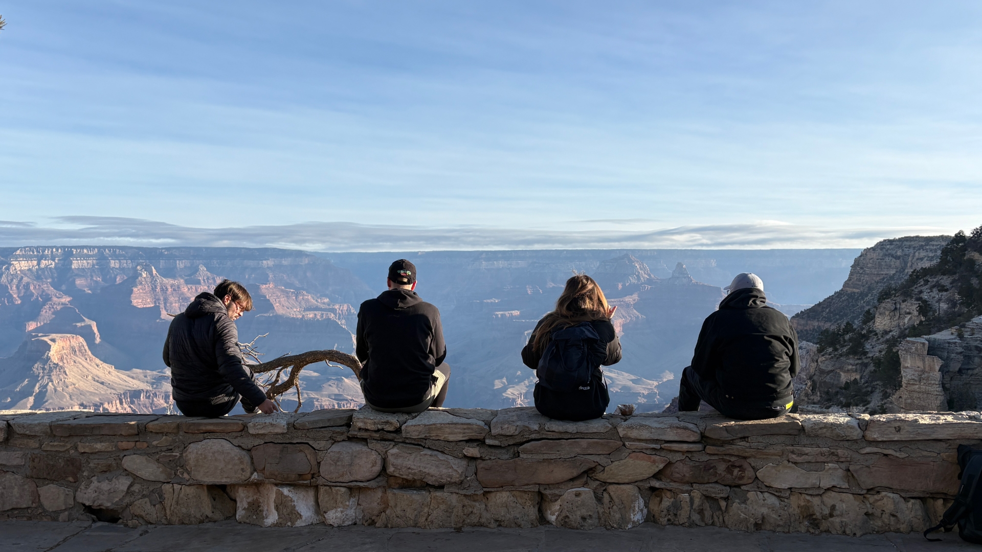 My small team at the Grand Canyon